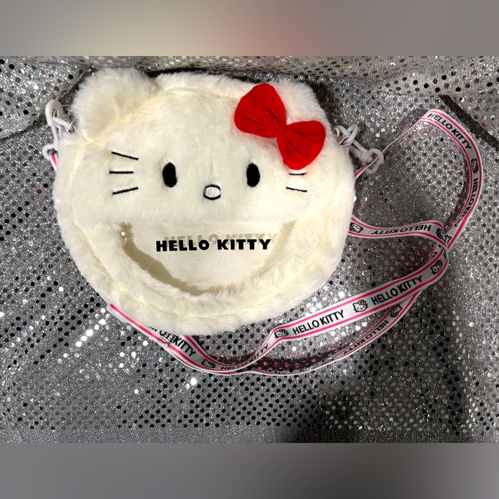 Hello Kitty Fluffy Purse New